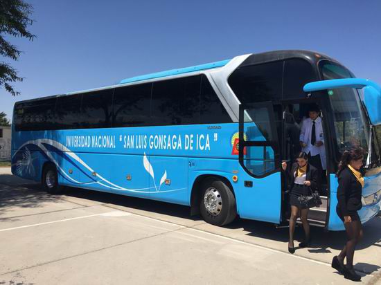 Nine Yutong buses delivered to ICA University in Peru